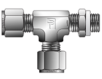 BSPP Male Run Tee (Positionable) for fractional tube