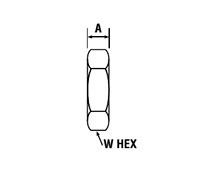 Bulkhead Locknut for fractional tube – dimensions