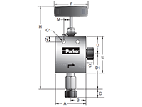 MAN Series 2-Way Replaceable Seat Valves - dimensions