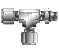 Male Run Tee SAE Straight Thread for fractional tube