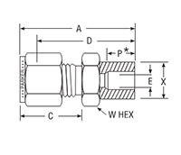 Socket Weld Connector for fractional tube – dimensions