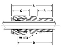 Thermocouple Connector for fractional tube - dimensions