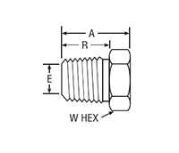 Vent Protector NPT Male Pipe Thread for fractional tube – dimensions