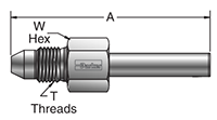 X42HT7 Medium Pressure to MPI™ Tube Stub - dimensions