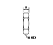 Bulkhead Locknut for fractional tube – dimensions