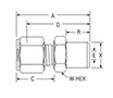 Buttweld Connector for metric tube – dimensions