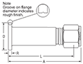 Lapped Joint Tube Adapters for metric tube - dimensions