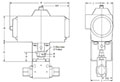 MAB Series Actuators -  Pneumatic - dimensions