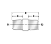 Male Close Nipple MCN - dimensions