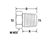 Reducing Bushing RB - dimensions