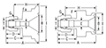 Sanitary Flange Fitting for fractional tube – dimensions