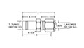 Tube End Reducer for metric tube - dimensions